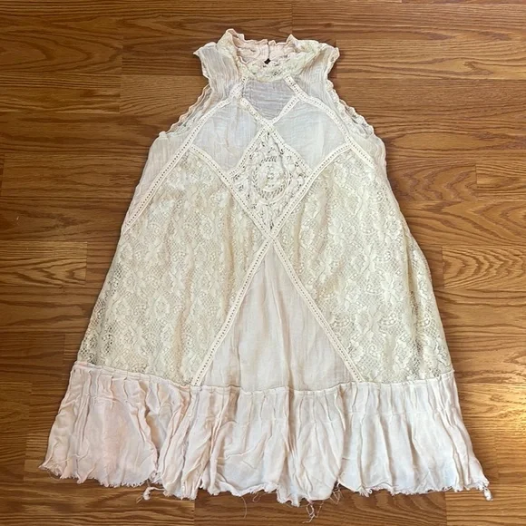 free people one angel lace dress Free People Angel Lace Dress in Ivory